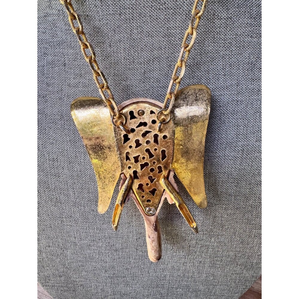 Vintage Luca Razza Elephant Necklace Statement - Picture 4 of 7